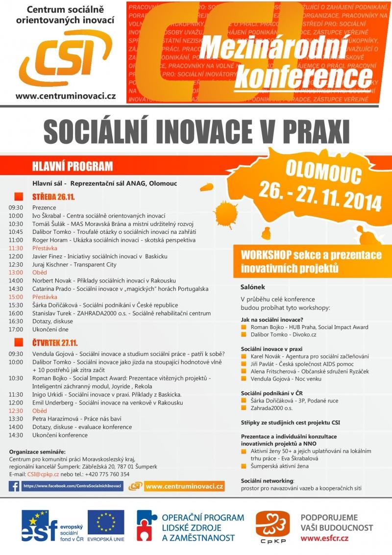 Mezinárodní konference “Sociální inovace v praxi”
